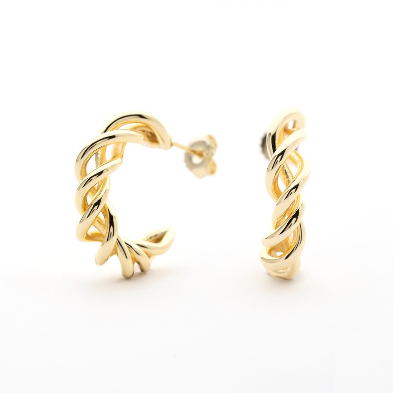 Arco Yellow Hoop Earrings - Image 2