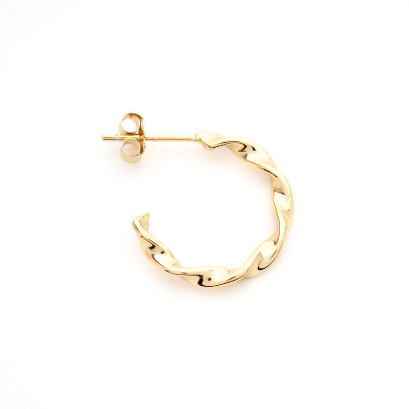 Curva Yellow Hoop Earrings