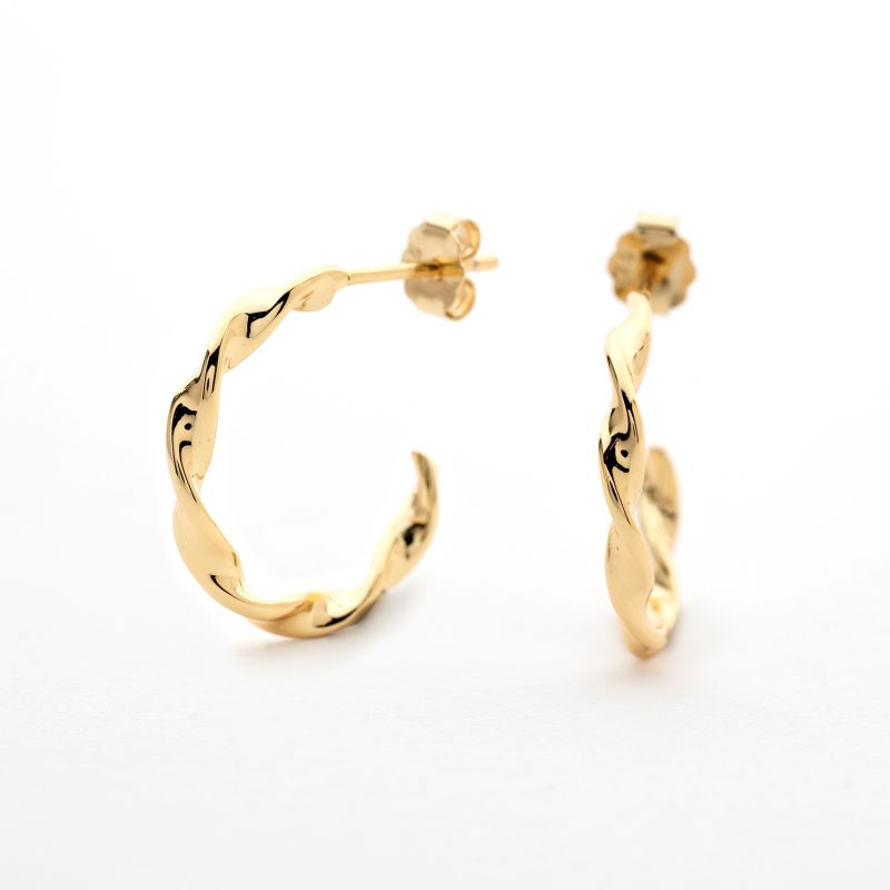 Curva Yellow Hoop Earrings - Image 2